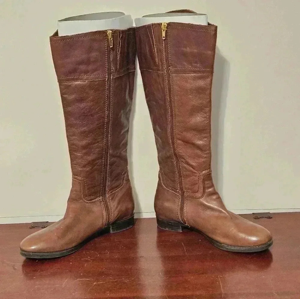 Audrey Brook cognac leather boots Size 6.5
